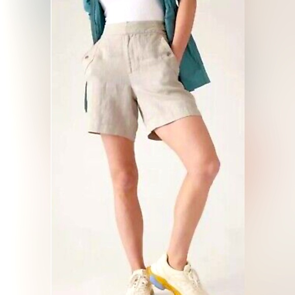 Athleta Voyager 7 inch Linen Shorts - Picture 1 of 7